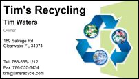sample recycling business card software template