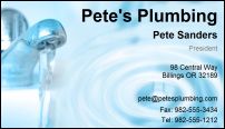 examaple plumbing business card making software template
