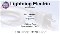 wide electric business card creation software template sample