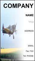 example airplanes vertical business card software template