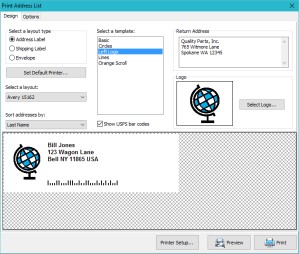 Free Address Label Software screen shot 2