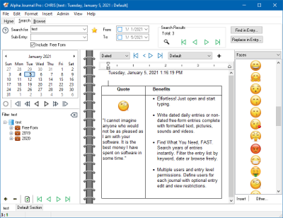 journal software for Windows