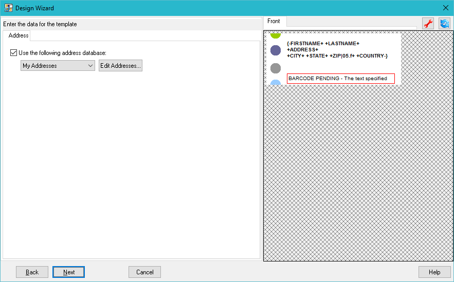 Creating address mailing labels or envelopes from the built-in address book in our label design ...